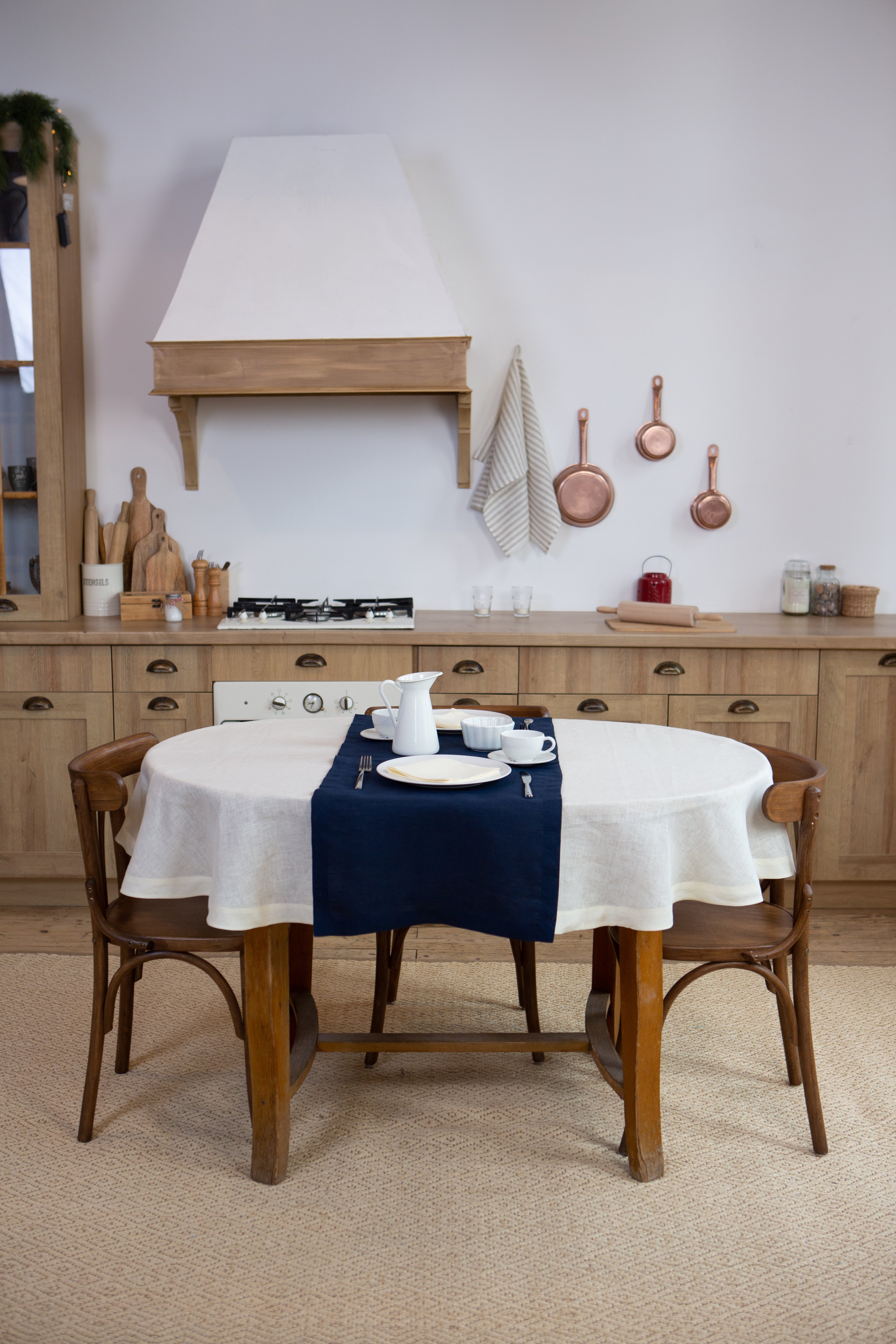 Linen table runner in varied colors. Part #3