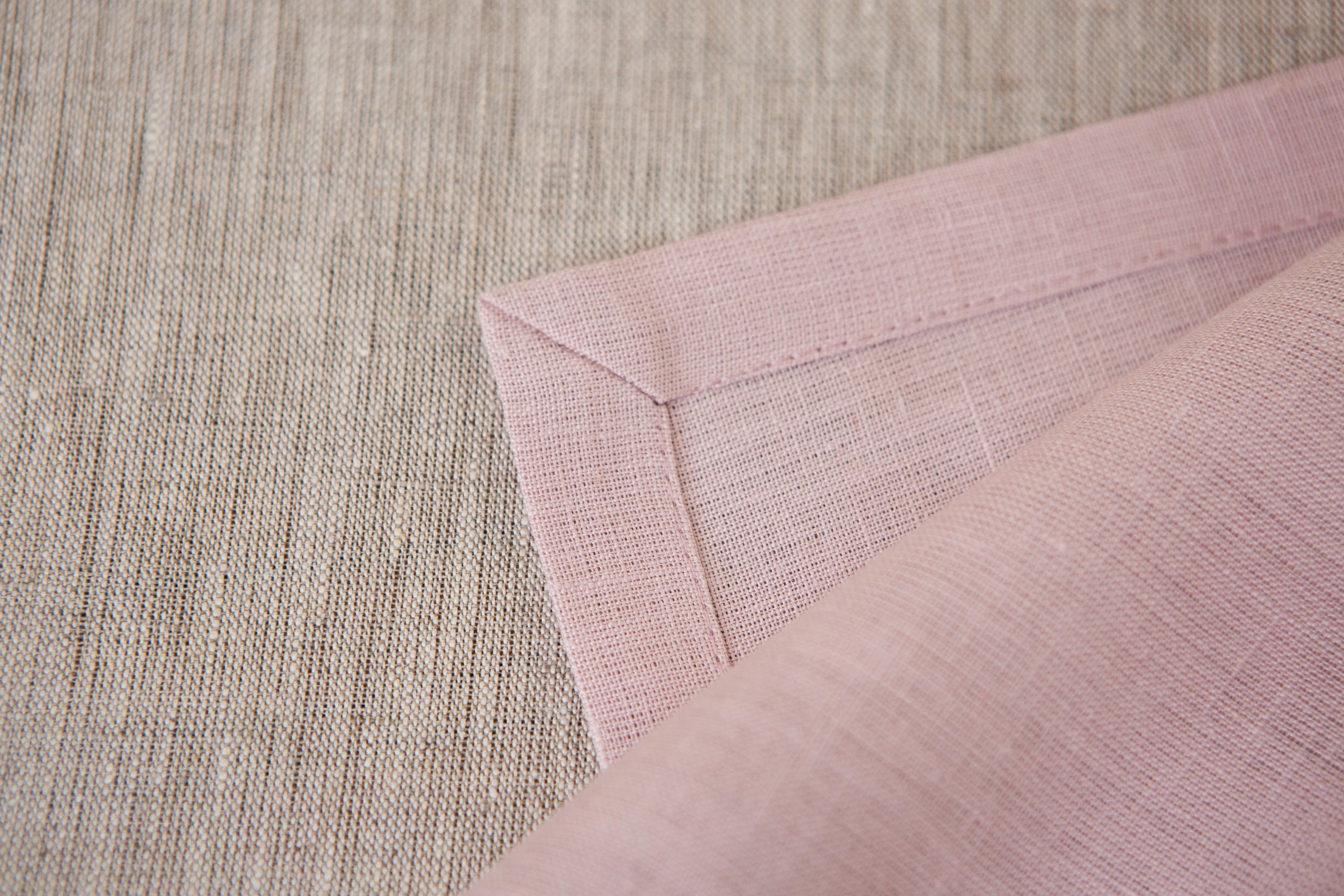 Timeless pink opal linen napkins made from 100% organic fabric. Stylish, durable, and sustainable table decor.