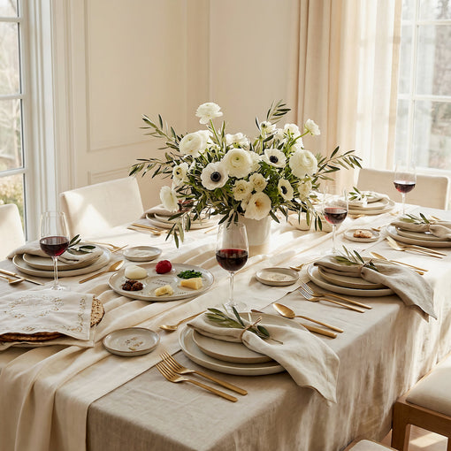 Elegant Passover Table Setting Ideas with Linen Napkins