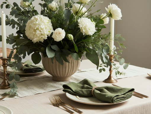 Elegant St. Patrick’s Day Table with Organic Linen Napkins