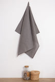 Grey natural linen towel. Best kitchen gift.