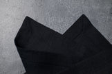 Black linen dinner napkin, reusable organic cloth napkin for table setting, eco friendly flax napkin for wedding and everyday use