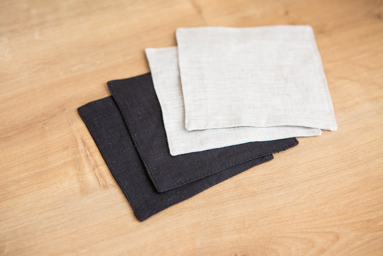 Cocktail organic linen napkins by CoolLinen store craft studio. Natural linen cloth. Perfect gift for holidays. Halloween Christmas Thanksgiving Mother day home decor. Washable. Eco-friendly. Reusable napkin for everyday use.