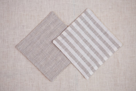 Cocktail organic linen napkins by CoolLinen.store craft studio. Natural linen cloth. Perfect gift for holidays. Halloween Christmas Thanksgiving Mother day home decor. Washable. Eco-friendly. Reusable napkin for everyday use. 