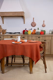 Organic Linen Tablecloth: Custom Size Dining Table Linens
