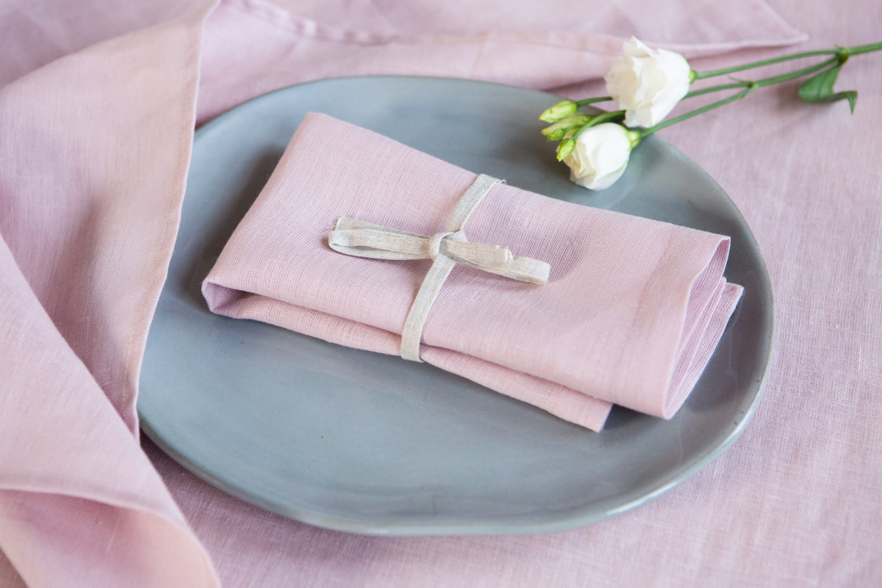 With a delicate and alluring hue, these organic linen napkins bring a touch of elegance and sophistication to your dining table. Meticulously crafted from premium organic linen fabric, linen dining offer not only visual appeal but also reflect our commitment to sustainability and eco-friendly choices. Wedding linen napkins.