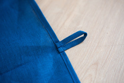 Blue organic linen towels