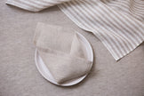 Beige organic linen napkins: OEKO-TEX certified, zero-waste, and perfect for creating a cozy, natural dining experience. Linen gift. Washable napkins.