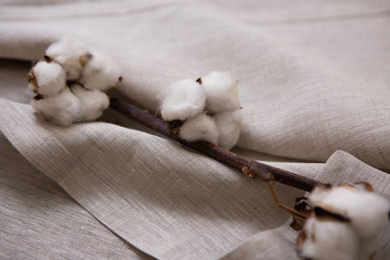 Natural beige organic linen napkins. Different sizes.