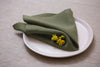 Soft sage organic linen napkins - earthy, elegant, and sustainable. Perfect for Easter brunch, Mother’s Day gatherings, and festive Christmas or New Year celebrations.