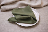 Sage green linen napkins crafted from 100% organic fabric. A timeless, reusable choice for holiday tables, from Easter and Mother’s Day to Christmas and New Year’s Eve.