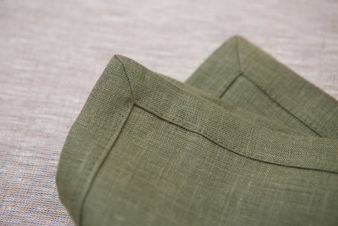 Sage organic linen napkins.