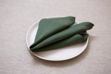 Soft basil green linen napkins crafted from 100% organic fabric. A natural, earthy touch for chic and sustainable dining. Mother's day gift. Holiday home decor.