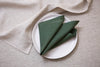 Organic linen nakins in basil color is a perfect gift for Easter, Mother's day, New Year, Christmas or a wonderful table home decor. CoolLinen brand 