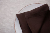 Eco-friendly cacao brown napkins – perfect for Thanksgiving, Christmas, and autumn-themed decor. Soft, stylish, and sustainable.