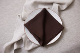 Cacao organic linen napkins – elegant, sustainable, and versatile for any dining occasion. Perfect for creating a natural, rustic vibe.