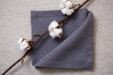 Grey organic linen napkins: eco-friendly, zero-waste, washable, and stylish for any table decor. Holidays home decor. Wholesale and bilk orders. Perfect linen gift.