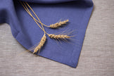 Soft cornflower blue organic linen napkins: washable, reusable, and eco-friendly—ideal for lunch, dinner, or cocktails.