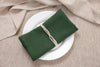 Luxurious hunter green organic linen napkins—crafted for elegance and sustainability. Perfect for Christmas feasts, New Year’s Eve dinners, or as a thoughtful holiday gift.