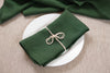 Classic hunter green organic linen napkins—washable, reusable, and perfect for holiday dining. A unique, zero-waste gift for those who love timeless and sustainable decor.