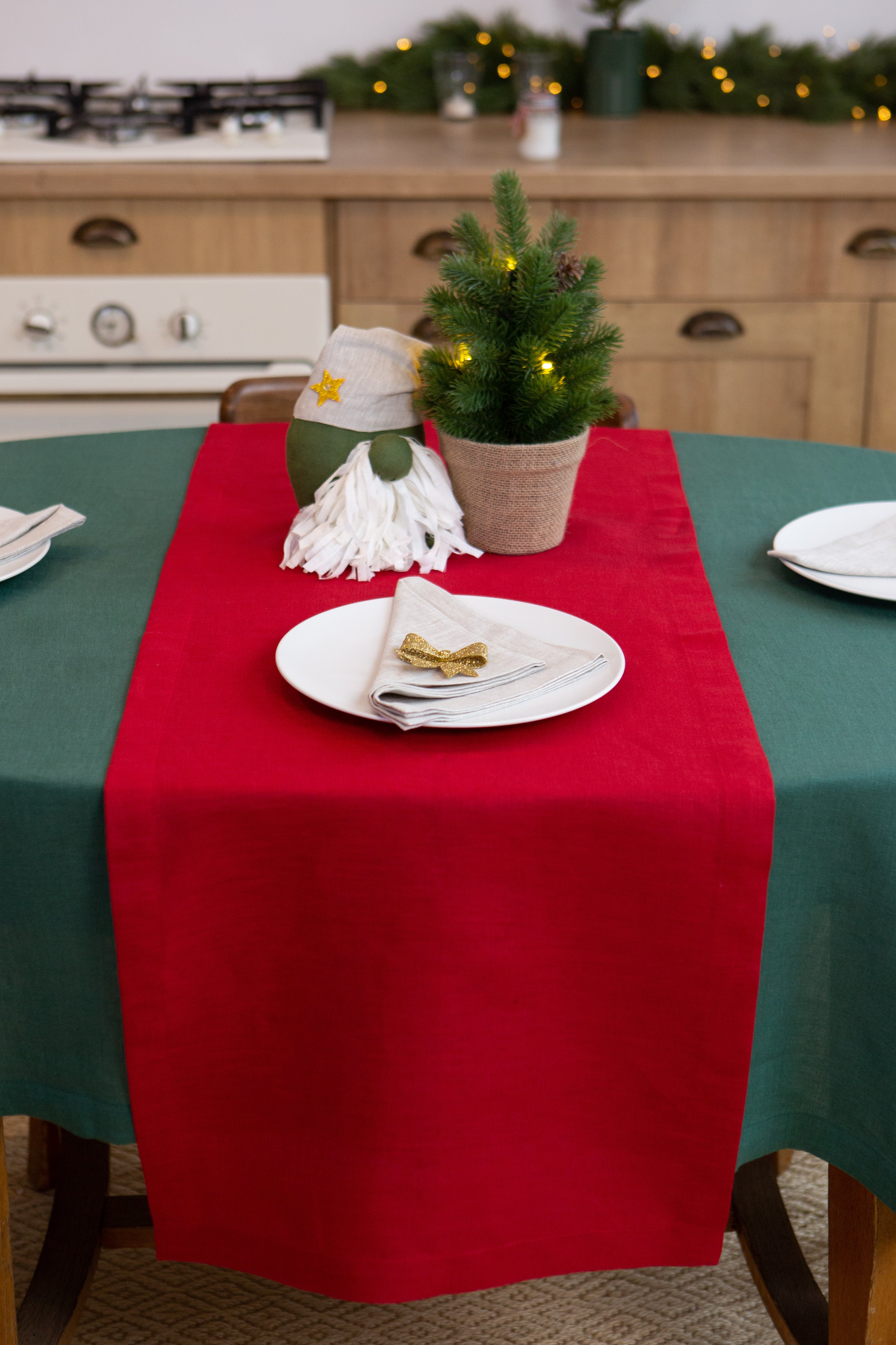 Linen Table Runner – Christmas & New Year Table Decor