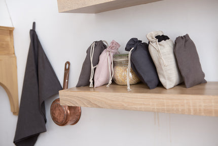 Slate organic linen towels