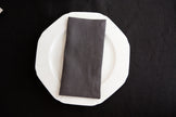Slate linen napkins. High quality cloth napkin.