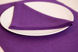 Symbolizing creativity, spirituality, and sophistication, the color violet holds deep meanings that further enhance the appeal of these organic linen napkins with mitered corners.