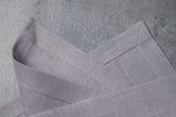Light Grey linen fabric close-up with mitered hem corner – CoolLinen color 4. Light Grey