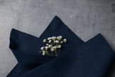 Old Navy linen fabric close-up with mitered hem corner – CoolLinen color 8. Old Navy