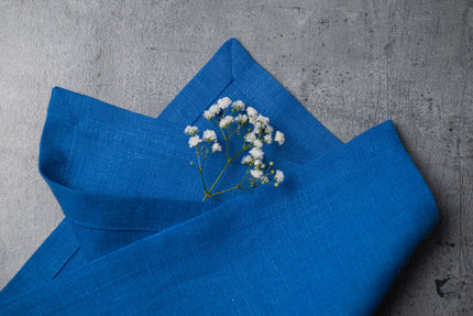 Electric Blue Linen Napkins