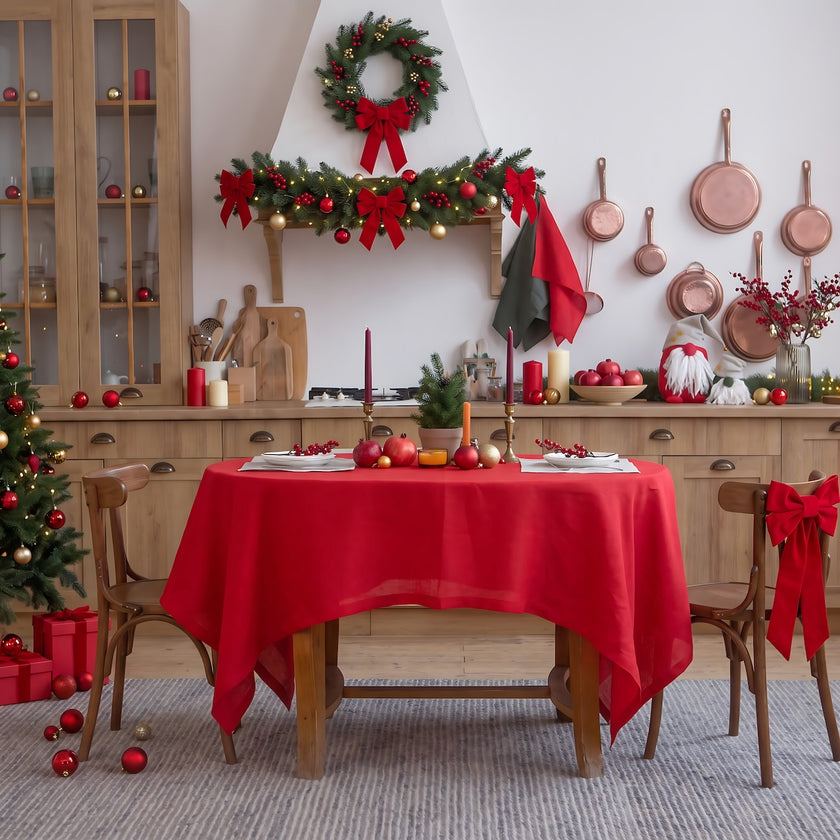 Elegant Christmas and New Year linen table setting – CoolLinen