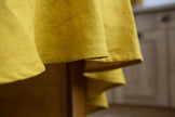 Oval linen tablecloth