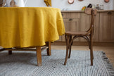 Oval linen tablecloth