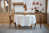 Oval linen tablecloth