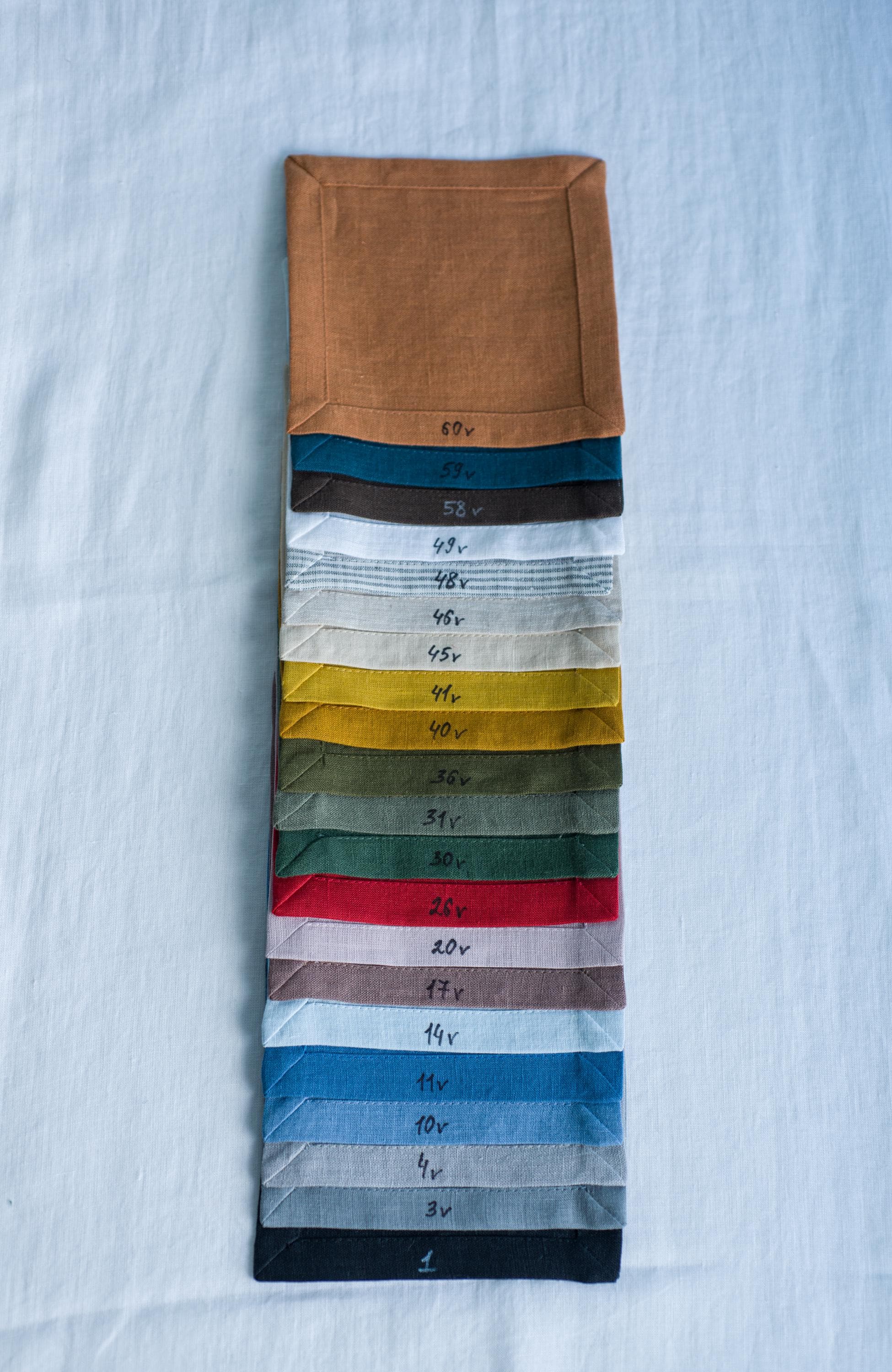 Oval linen tablecloth