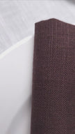 Cacao brown linen napkin – video of the soft stonewashed linen texture