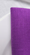 Violet organic linen napkin video close-up