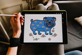 Pug Digital Art Print